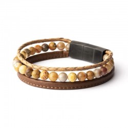 Bracelet Homme Triple Beige...