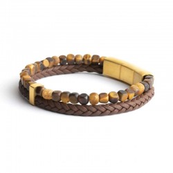 Bracelet Homme Double Brown...