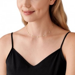 Collier Michael Kors Doré en Argent Zircon et Logo MK - MKC1714CZ710