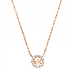 Collier Michael Kors Doré Rose Zircon et logo MK - MKC1726CZ791