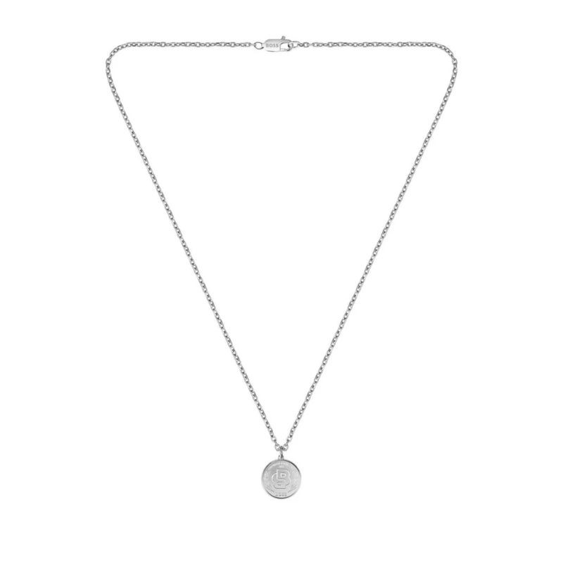 Collier Homme Boss Bijoux Double B Coin Argent | 1580761