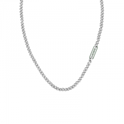 Collier Lacoste District acier plaque logo vert | 2040208