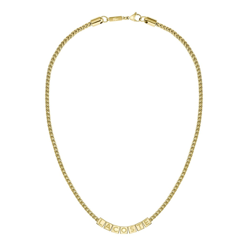 Collier Lacoste cubes dorés | 2040524