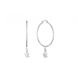 Boucles d'Oreilles Créoles Crocodile en Acier | 2040375