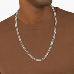 Collier Lacoste District acier plaque logo vert | 2040208