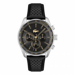Montre Lacoste Boston chronographe cuir noir | 2011379