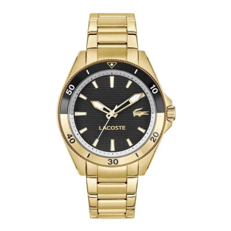 Montre Lacoste Homme Mainsail Acier Doré Noir | 2011459
