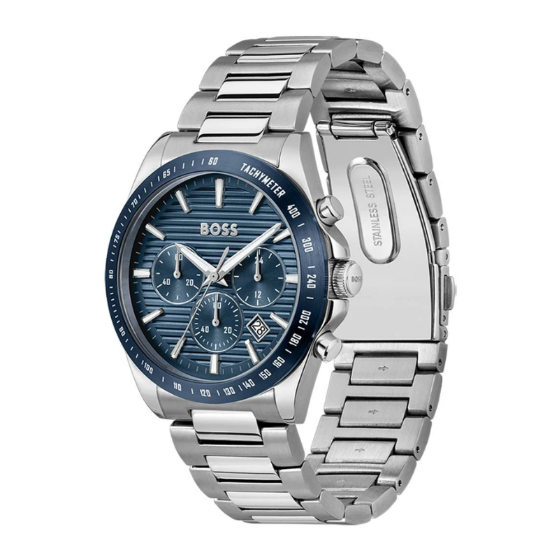 Montre Homme Boss Strike Chrono Acier Bleu | 1514240