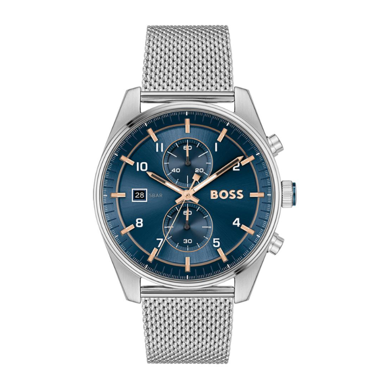 Montre Homme Boss Skytraveller Acier Bleu | 1514149