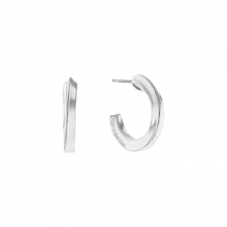 Demi Créoles Calvin Klein Torsadées Argenté | 35000310