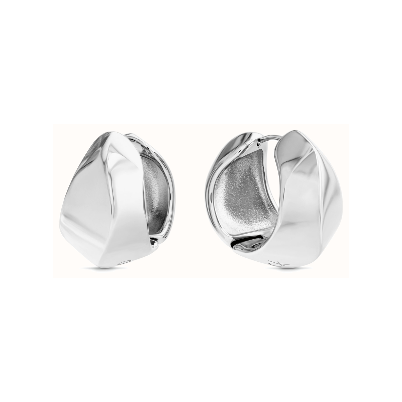 Créoles Calvin Klein Sculpted Argenté | 35000819