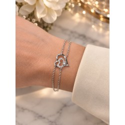 Bracelet Cœur Argent 925 –...