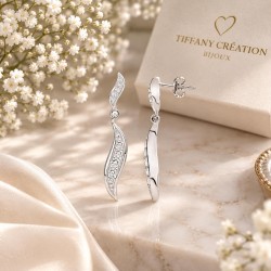 Boucles d’oreilles vague en...