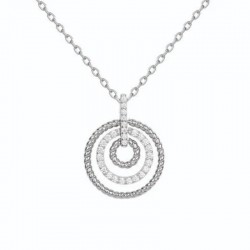 Collier argent triple...