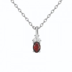 Collier argent serti...