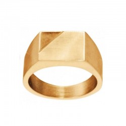 Bague chevalière acier –...