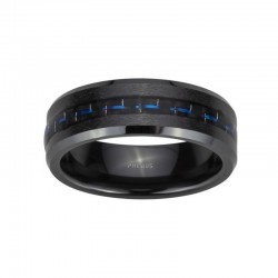Bague céramique noire &...