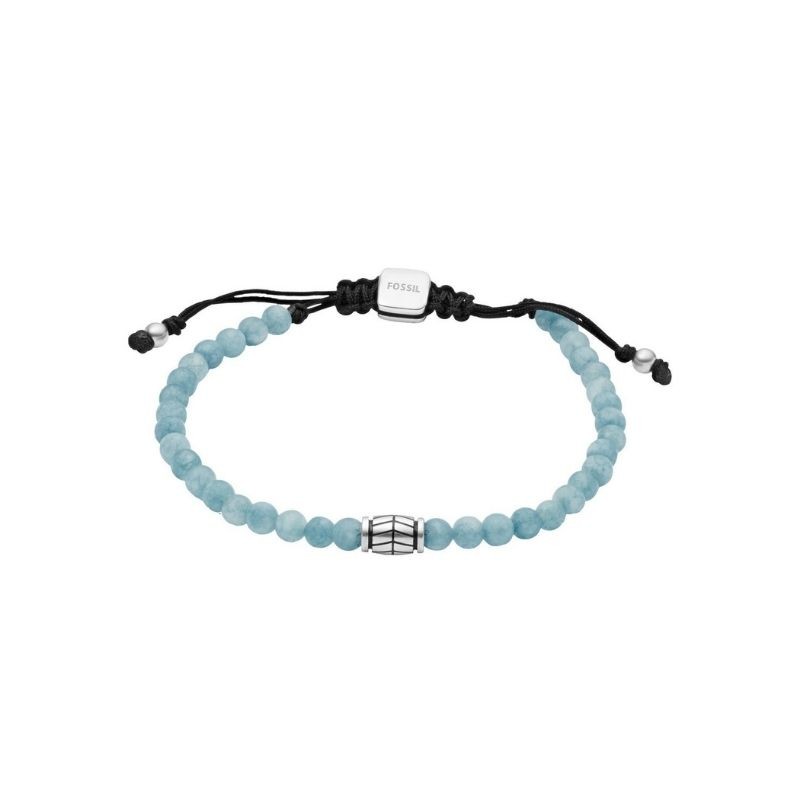 Bracelet chaîne Fossil en acier inoxydable et perle d'imitation -  Bijouteries Haubois